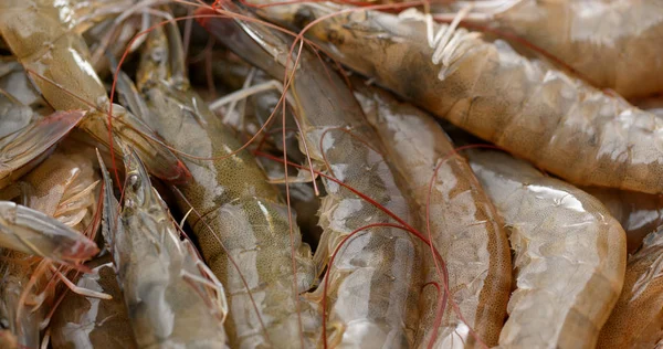 Camarones Crudos Frescos Cerca — Foto de Stock