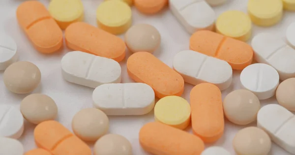 Heap Medicine Pills Close — Stock Photo, Image