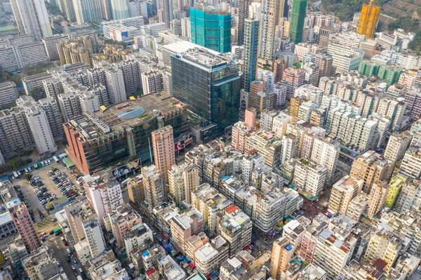 Sham Shui Hongkong Marca 2019 Widok Góry Hong Kong Centrum — Zdjęcie stockowe