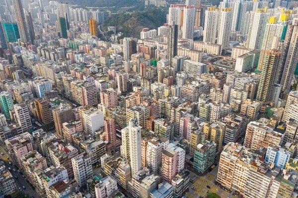 Sham Shui Hong Kong Mars 2019 Drone Survole Hong Kong — Photo