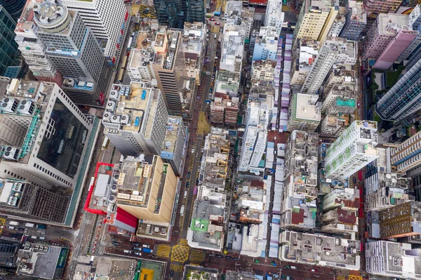 Mong Kok Hong Kong Marzo 2019 Vista Superior Ciudad Hong — Foto de Stock