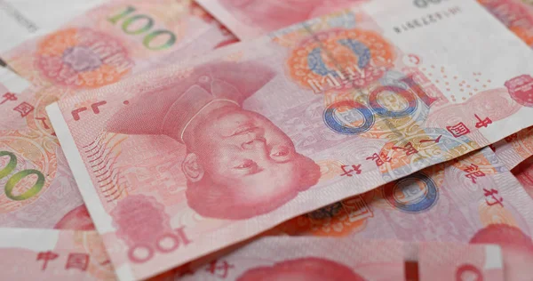 Kínai Rmb Bankjegyek Közelről — Stock Fotó