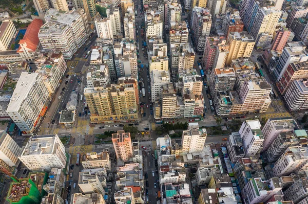 Шэм Шуй По, Гонконг, 19 марта 2019 года: Вид с воздуха на Гонконг — стоковое фото