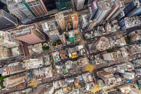 Mong Kok, Hong Kong 21 marzo 2019: Vista de arriba hacia abajo de Hong Kong do — Foto de Stock