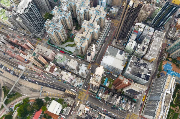 To Kwa Wan, Hong Kong 03 aprile 2019: Vista dall'alto della città di Hong Kong — Foto Stock