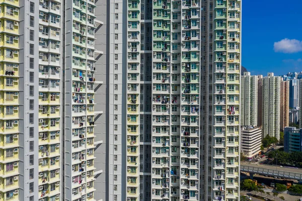 Wolkenkrabber Bouwen Gevel Hong Kong — Stockfoto