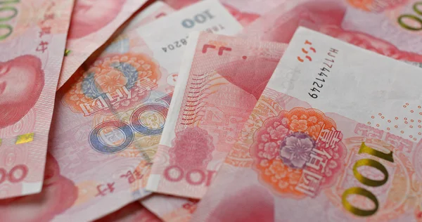 Chinese Rmb Banknotes Close — Stock Photo, Image