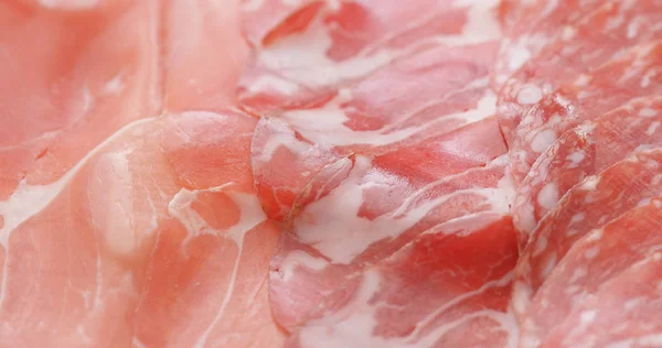 Salami Sliced Ham Sausage — Stock Photo, Image