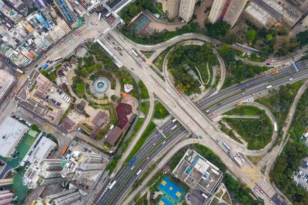Вонг Тай Син Гонконг Апреля 2019 Года Воздушный Вид Город — стоковое фото