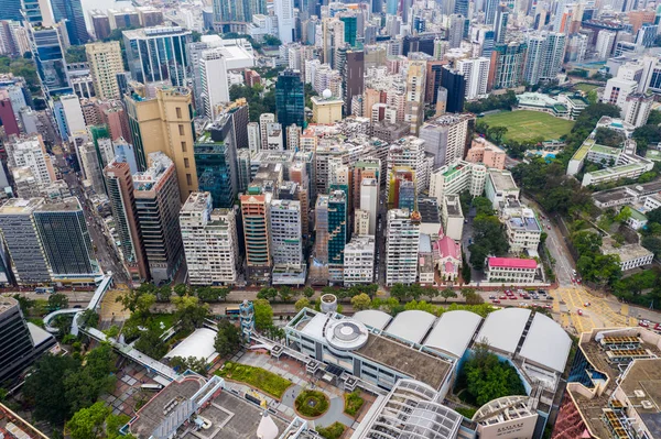 Tsim Sha Tsui 2019年4月21日 香港の街のトップビュー — ストック写真