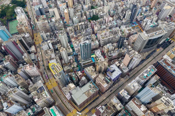 フンホム 2019年4月21日 香港市街のトップダウンビュー — ストック写真