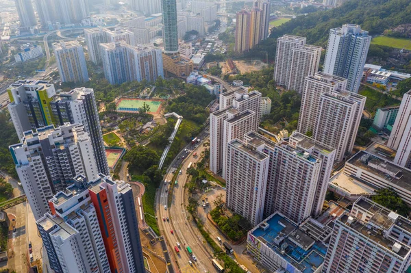 Choi Hung Hong Kong Abril 2019 Vista Superior Ciudad Hong —  Fotos de Stock