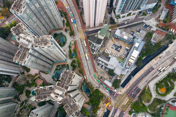 Wong Tai Sin Hongkong Dubna 2019 Pohled Shora Hongkongský Bytový — Stock fotografie