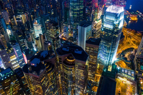 Central Hong Kong Abril 2019 Vista Superior Cidade Compacta Hong — Fotografia de Stock