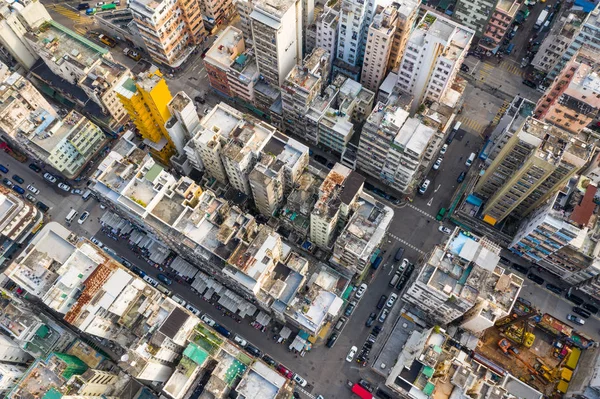 Sham Shui Hong Kong Março 2019 Vista Superior Cidade Urbana — Fotografia de Stock