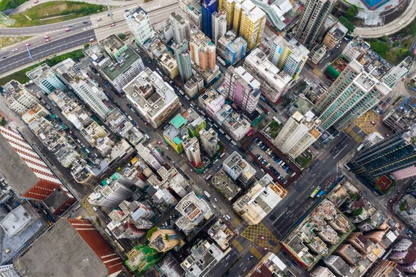 Hung Hom Hongkong Kwietnia 2019 Widok Lotu Ptaka Miasto Hongkong — Zdjęcie stockowe