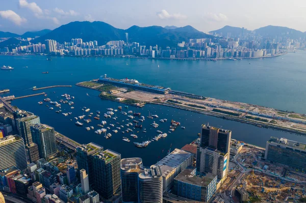 Kai Tak Hongkong Apirl 2019 Pohled Hongkongské Město — Stock fotografie