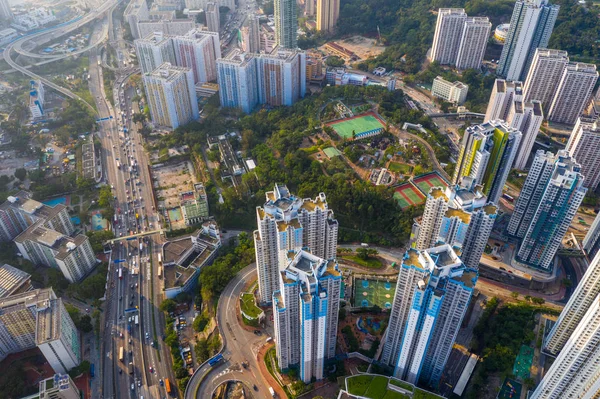 Choi Hung Hongkong April 2019 Bovenaanzicht Van Stad Hong Kong — Stockfoto