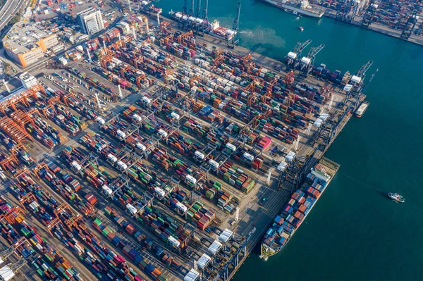 Kwai Tsing Hong Kong Februari 2019 Container Terminaler Hong Kong — Stockfoto