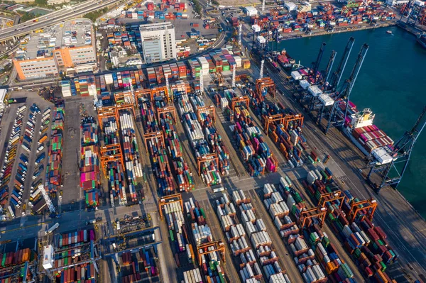 Kwai Tsing Hong Kong Februari 2019 Container Terminaler Hong Kong — Stockfoto