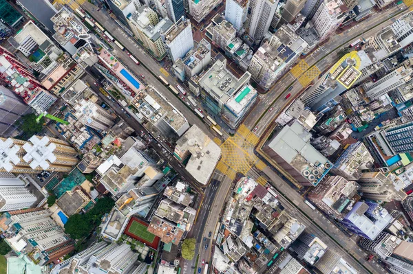 Хунг Хом Гонконг Апреля 2019 Года Сверху Вниз Вид Город — стоковое фото