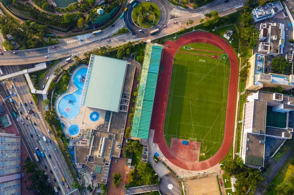 香港翠红 2019年4月25日 香港运动场的顶景 — 图库照片