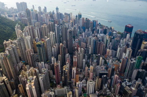 Zentral Hong Kong April 2019 Luftaufnahme Der Stadt Hong Kong — Stockfoto