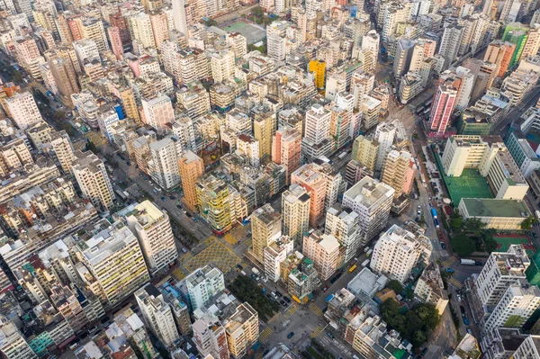Sham Shui Hong Kong Marca 2019 Widok Góry Miasto Hong — Zdjęcie stockowe