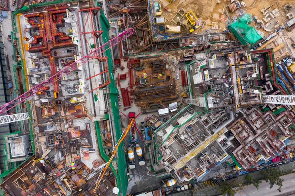 Diamantenhügel Hongkong April 2019 Blick Von Oben Auf Die Baustelle — Stockfoto