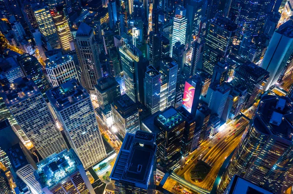 Central Hongkong April 2019 Top Utsikt Över Hong Kong Downtown — Stockfoto