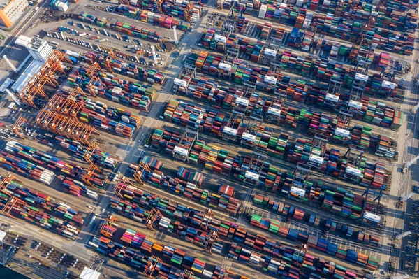Kwai Tsing Hong Kong Februar 2019 Antenne Von Containerterminals Hong — Stockfoto