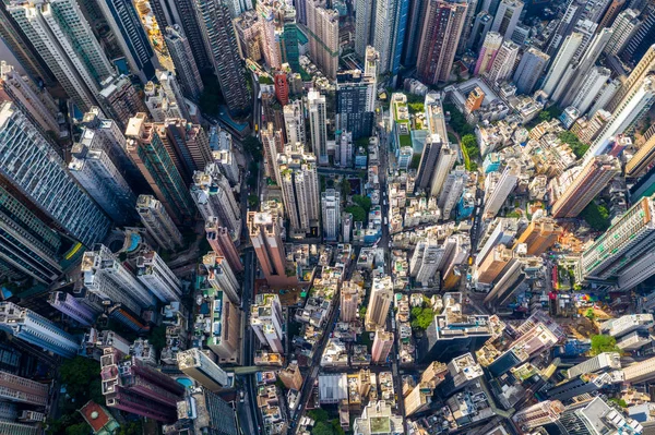 Central Χονγκ Κονγκ Απριλίου 2019 Κορυφαία Θέα Της Πόλης Του — Φωτογραφία Αρχείου