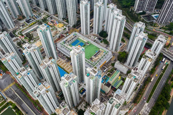 Sha Tin Hongkong Maja 2019 Dzielnica Mieszkaniowa Hong Kong Góry — Zdjęcie stockowe