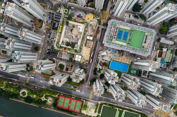 Sha Tin Гонконг Травень 2019 Вид Зверху Гонконг Житловий Округ — стокове фото