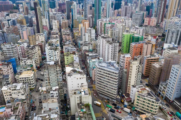 Sham Shui Hongkong Květen 2019 Letecký Pohled Hongkongské Město — Stock fotografie