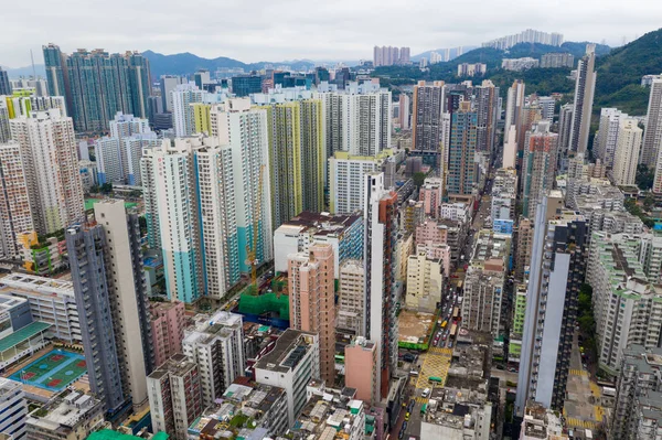 シャム シュイ 2019 香港住宅街のトップビュー — ストック写真