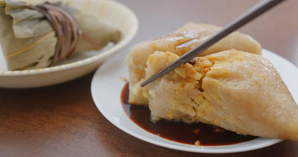 Häll Sojasås Ris Dumplings — Stockfoto