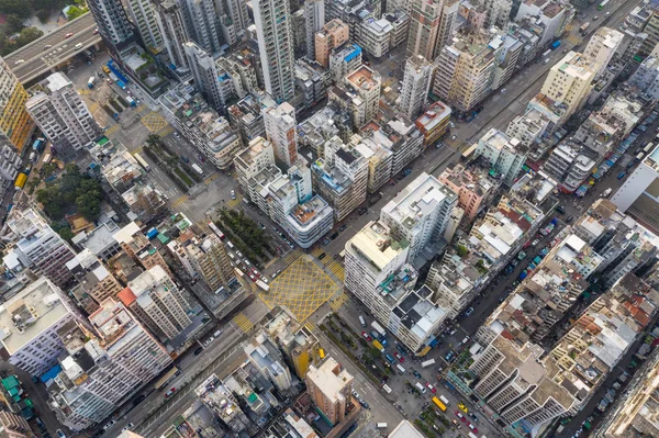 Sham Shui Hongkong Marca 2019 Widok Góry Miasto Miasta Hong — Zdjęcie stockowe