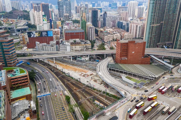 Hung Hom Hong Kong Abril 2019 Vista Superior Ciudad Hong — Foto de Stock