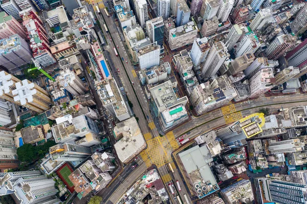 フンホム 2019年4月21日 香港市街のトップダウンビュー — ストック写真