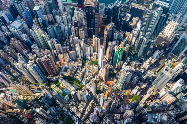 Central Hong Kong Aprile 2019 Vista Dall Alto Verso Basso — Foto Stock