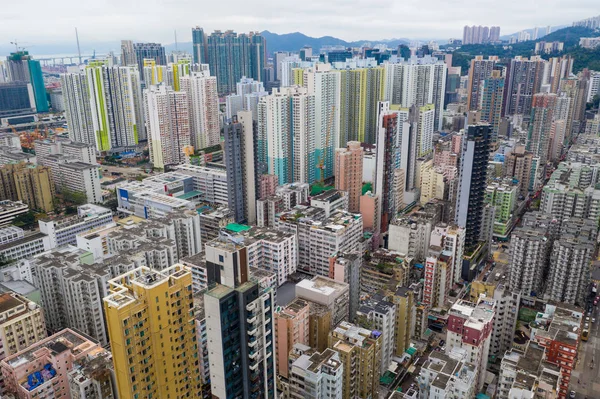 シャム シュイ 2019 香港住宅街のトップビュー — ストック写真