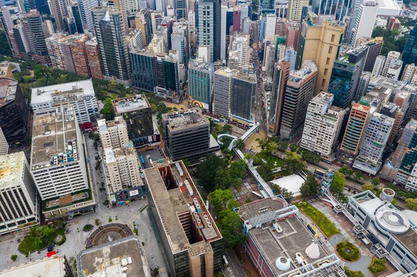 Tsim Sha Tsui East 2019年4月21日 香港の街のトップビュー — ストック写真