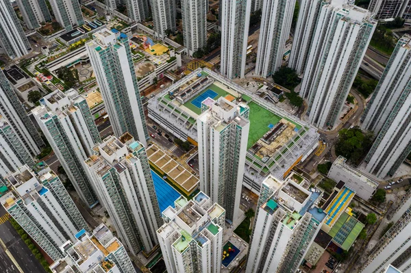 Sha Tin Hong Kong Maja 2019 Widok Góry Hongkong Budynku — Zdjęcie stockowe