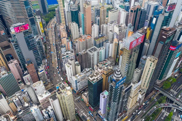 Causeway Bay Hongkong Maja 2019 Widok Góry Rejon Wyspy Hong — Zdjęcie stockowe
