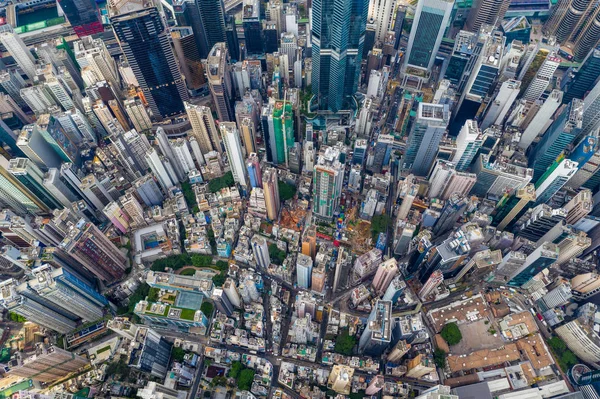 2019年4月29日 无人机飞越香港城市 — 图库照片