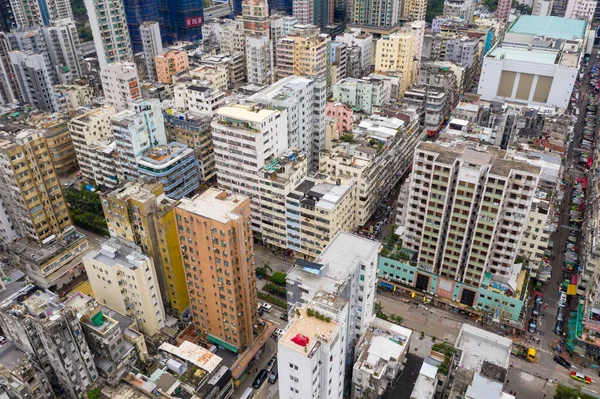 Sham Shui Hongkong Maj 2019 Uppifrån Och Ner Över Hong — Stockfoto