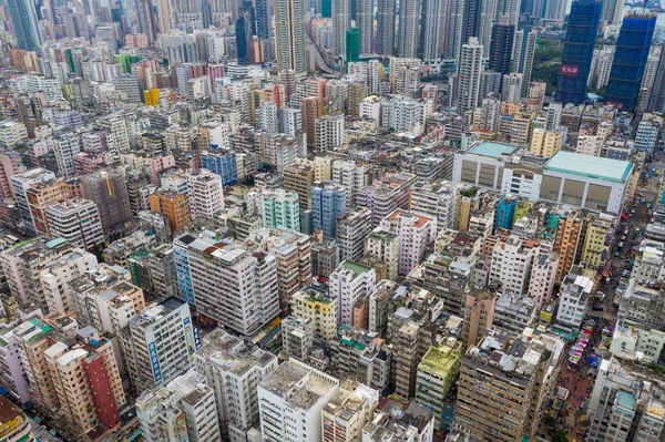 Sham Shui Hongkong Květen 2019 Letecký Pohled Budovu Hongkongu — Stock fotografie