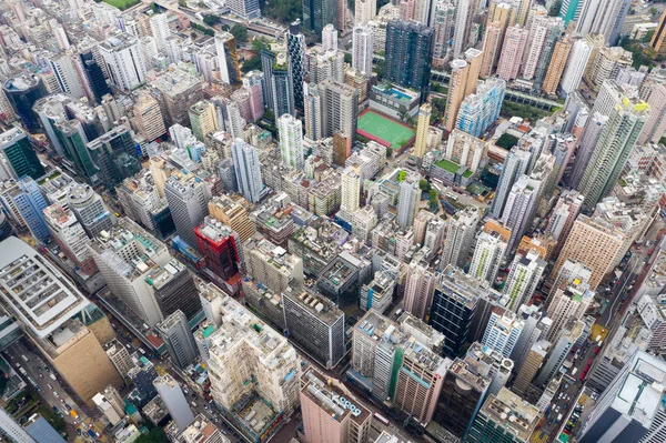 Yau Tei Hongkong Maja 2019 Widok Centrum Hongkongu Dzielnicy Kowloon — Zdjęcie stockowe