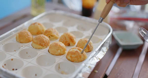 Takoyaki Doma Zblízka — Stock fotografie